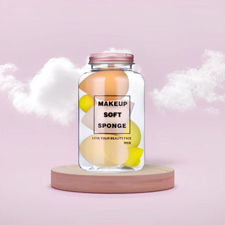 7-piece Soft Makeup Sponge Set - Yellow - Popsicle Beauty Club