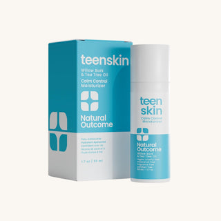 Natural Outcome Teen Skin Calm Control moisturizer for kids, lightweight gel that controls shine and hydrates without harsh chemicals