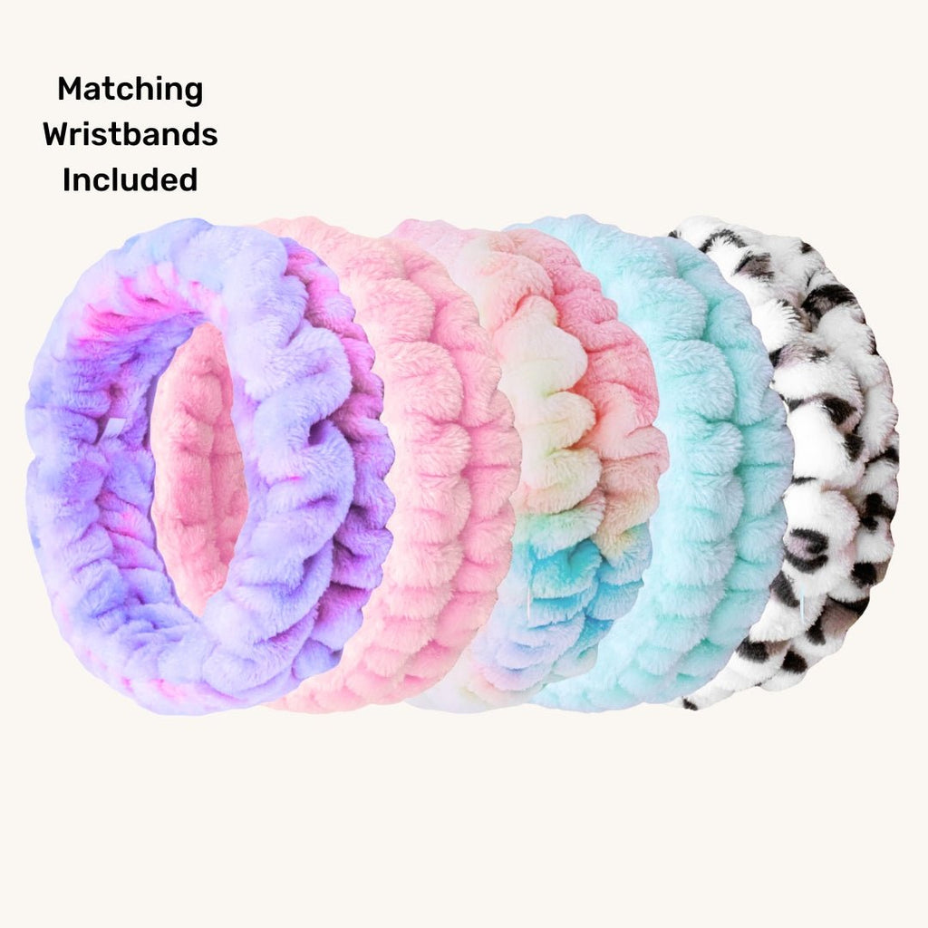 Plush Spa Headband & Wristband Set – Popsicle Beauty Club display picture 3