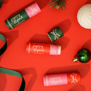 Poppy and Pout lip balm Christmas set lip balm stocking stuffer Christmas chapstick set