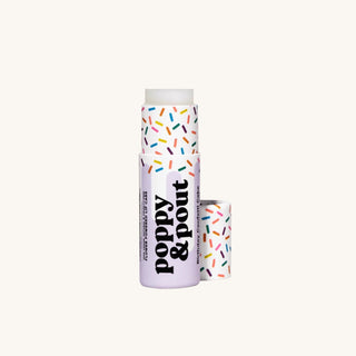Poppy and Pout lip balm, kids lip balm, natural lip balm for kids, and kids non toxic lip balm made with safe, eco-friendly ingredients for gentle, everyday lip care