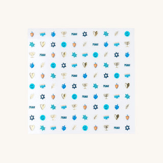 Hanukkah nail sticker sheet