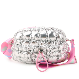 Quilted Scrunchies Metallic Mini Drawstring Crossbody Bag