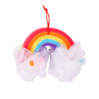 Rainbow Pom Pom Bath Pouf Sponge