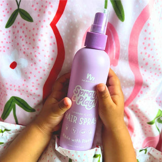 All-natural hair spray for sensitive skin—kids hair spray with Lilli Pilli and Marshmallow extracts; alcohol-free, medium hold