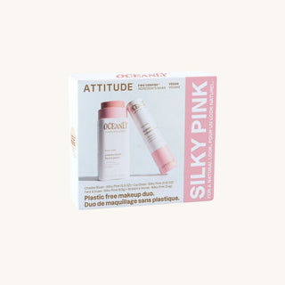 Oceanea Silky Pink makeup set packaging on a white background
