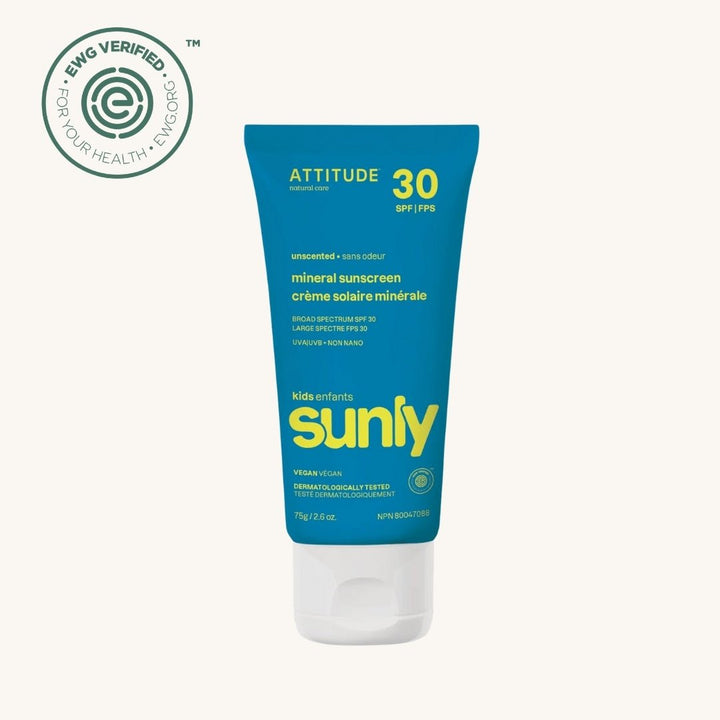EWG Verified, Unscented Mineral Sunscreen SPF 30 for Baby & Kids
