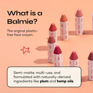 Axiology Balmies plastic-free makeup crayons for teens, safe multi-use color for eyes, lips, and cheeks