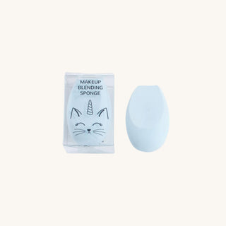 Blue unicorn cat non-toxic makeup sponge for kids, soft and perfect for play makeup