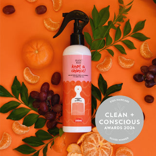 Children’s detangler with native Australian extracts — silicone free detangling spray; clean alternative to suave kids detangler