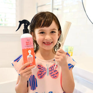 Children’s detangler with native Australian extracts — silicone free detangling spray; clean alternative to suave kids detangler