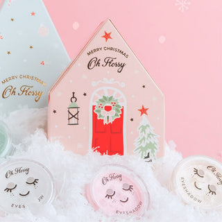 Natural safe non-toxic eyeshadow gift set for kids Christmas edition
