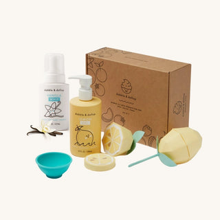Dabble and Dollop all natural bubble bath for kids in dessert-inspired scents