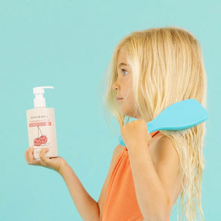 Dabble and Dollop best kids shampoo and conditioner, Cherry on Top tear free conditioner for kids, vegan and gentle for soft, shiny, healthy hair