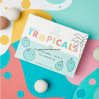 100% Natural Mini Bath Bombs for Kids in Assorted Fruit Scents