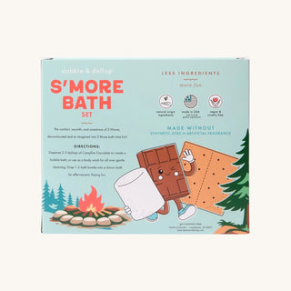 Dabble & Dollop limited-edition S’mores Bath Bomb Gift Set for kids with Chocolate Whip 3-in-1 and mini Marshmallow and Graham bath bombs