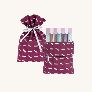 Eco-friendly reusable gift bag with drawstring closure for Popsicle Beauty Club products