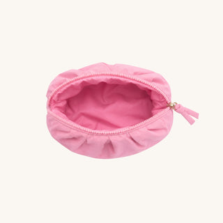 Open Eco Glam Girl pink puffer accessory bag showing the interior