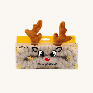 Elf legs and reindeer antlers plush Christmas spa headbands for kids and holiday spa gifts