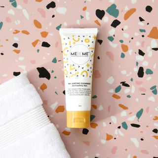 MEBEME balancing gel cleanser for kids, a gentle face wash for kids with Kangaroo Paw, Lilli Pilli, and Tea Tree Oil to cleanse and balance skin