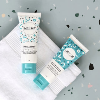 MEBEME Gentle Gel Cleanser, a natural kids face wash for sensitive skin made with Emu Apple, Lavender, and Ylang Ylang oils