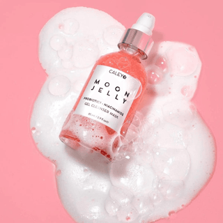 Moon Jelly Gel Cleanser Mask, a gentle face cleanser for teens, naturally bright pink from hibiscus, hydrates, detoxifies, and brightens sensitive skin