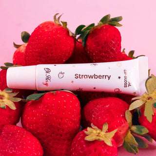 Natural lip gloss for kids and clean lip gloss gift set with Strawberry, Cotton Candy, and Grape flavors, handmade in Australia with vegan, non-toxic ingredients