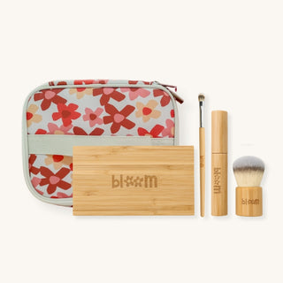 Natural makeup kit for kids with refillable makeup palette from True Bloom Kids, made with non-toxic, eco-friendly ingredients for safe beauty play