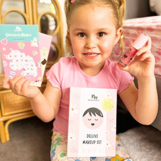 No Nasties Makeup 9-piece unicorn makeup set for kids, safe and non-toxic play makeup collection