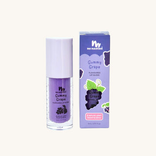No Nasties makeup, natural flavor lip gloss for kids and lip gloss for 8 year olds with nourishing plant oils. Nut free, gluten free, and dairy free formula safe for sensitive lips