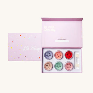 Oh Flossy Natural Kids Play Makeup Kit with non-toxic, skin-safe makeup for children