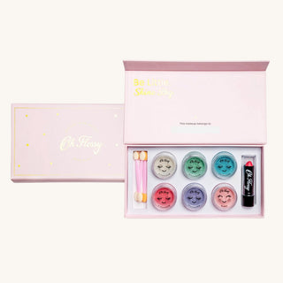 Oh Flossy Natural Kids Play Makeup Kit with non-toxic, skin-safe makeup for children