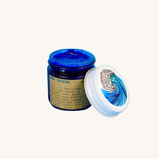 Organic sugar scrub organic body scrub with honey coconut oil and blue spirulina for gentle exfoliation