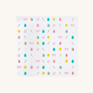 Pastel Easter nail stickers with gold foil details, a fun non candy easter basket ideas option for kids