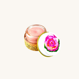 Pink Puffy Cloud organic plant-based balm and lip and cheek balm for kids with strawberry tint and shimmer