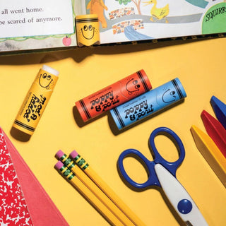 Poppy and Pout kids lip balm in fruity flavors, natural kids chapstick with a push-up tube design for easy use by children