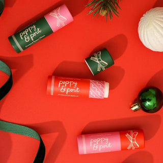 Poppy and Pout lip balm Christmas set lip balm stocking stuffer Christmas chapstick set