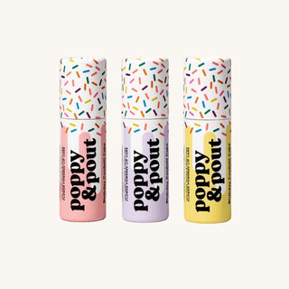 Poppy and Pout lip balm, kids lip balm, natural lip balm for kids, and kids non toxic lip balm made with safe, eco-friendly ingredients for gentle, everyday lip care