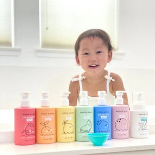 Rainbow of Bubbles bubble bath gift set with seven natural fruit scents for kids