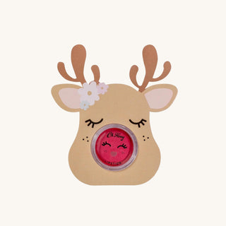 Rudolph lipstick for kids from Oh Flossy Christmas makeup presents