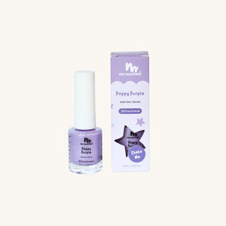 Bottle of pastel purple peel-off, water-based non toxic nail polish for kids, a kid safe nail polish free from harmful chemicals