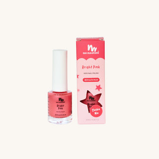 Bottle of bright pink peel-off, water-based non toxic nail polish for kids, a kid safe nail polish free from harmful chemicals