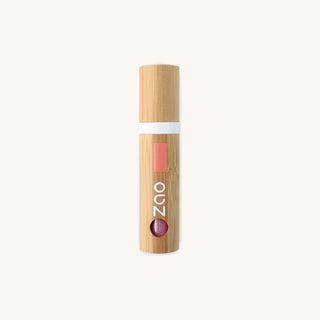 Zao Makeup Natural & Refillable Lip Gloss Tube in bamboo casing, organic and vegan, safe for teens