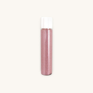 Zao Makeup Natural & Refillable Lip Gloss Tube in bamboo casing, organic and vegan, safe for teens