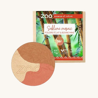 Zao makeup refill with packaging on a white background