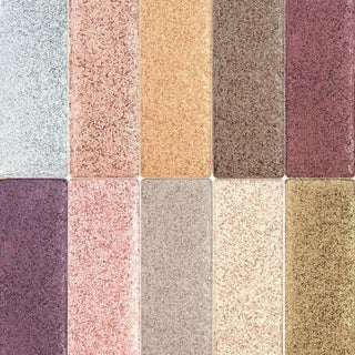 Ultra Shiny refillable eyeshadow palette with ten luminous shades in a bamboo mirrored compact, crafted in Italy as the best vegan mineral makeup and a natural makeup kit designed for teens